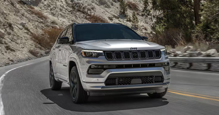 Gray 2025 Jeep Compass being driven near Salamanca, NY